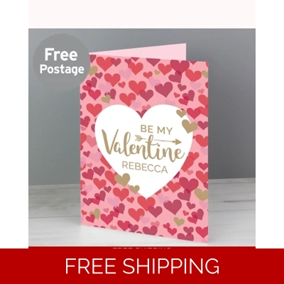 Personalised Valentine's Day Confetti Hearts Card Personalised Valentine's Day Confetti Hearts Card